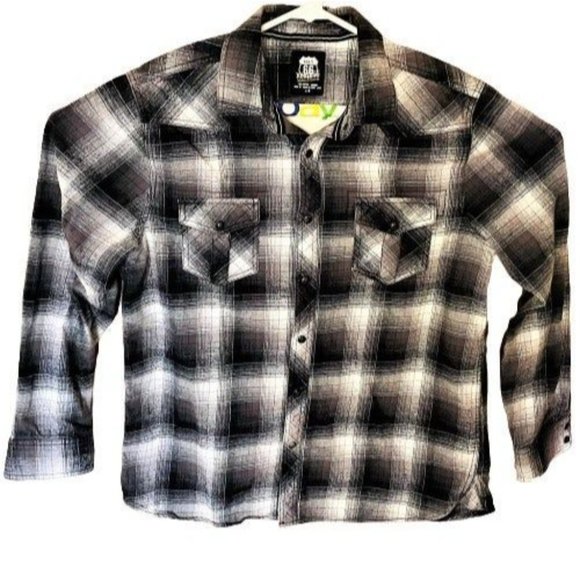 (3) Original Route 66 Men's Pearl Snap Down Casual Dress Plaid Shirts-Size Large - Picture 5 of 12